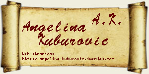 Angelina Kuburović vizit kartica